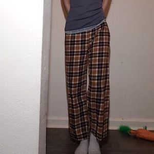 Plaid trendy long pants !